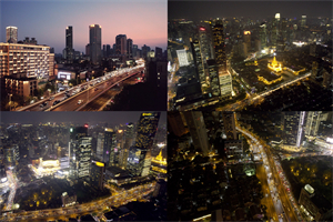 上海的城市生活与乡村宁静对比